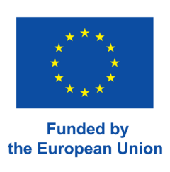 Image of the EU flag with the text of funded by the European Union.